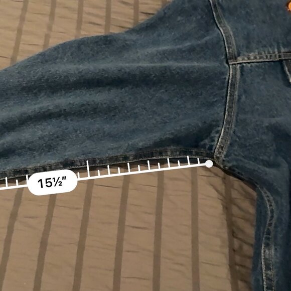 Venezia Jean Jacket size 14 / 16 asian design patches like new women - I1297 - Picture 9 of 13